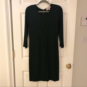 Emerald green philosophy anthropologie dress